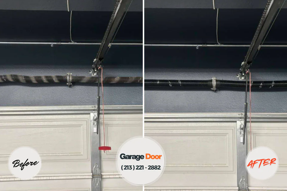 Before and after: garage door repair 52728